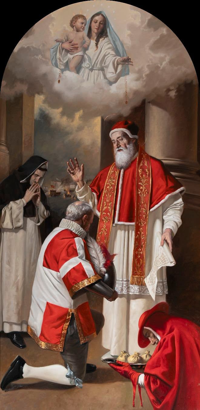 New Painting of St Pius V Inaugurated at the Dominican Church in Birgu